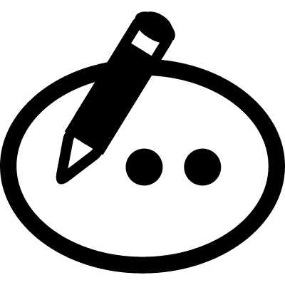 Edit comment interface symbol vector logo