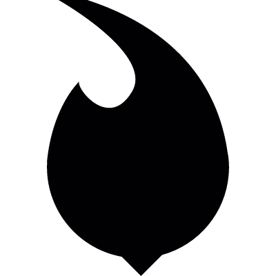 Flame shape vector logo