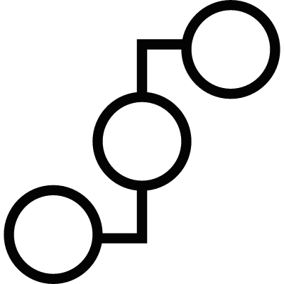 Connected circles vector logo