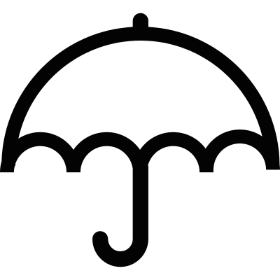 Open umbrella vector logo