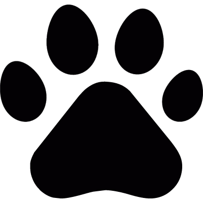 Feline track vector logo