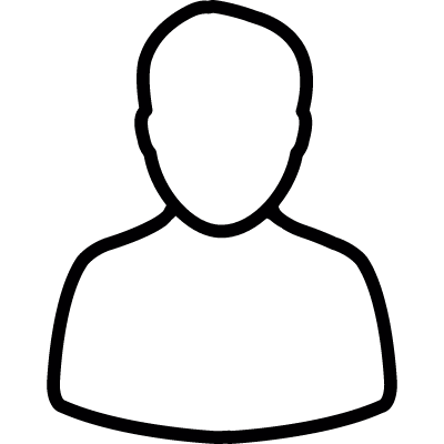 Male user silhouette vector logo