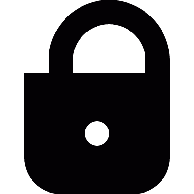 Half closed padlock vector logo