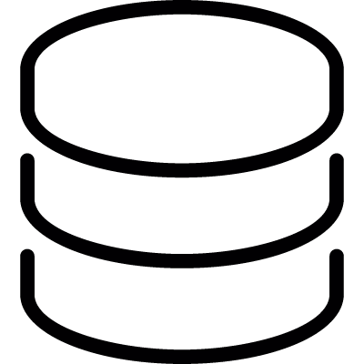 Database simple symbol vector logo