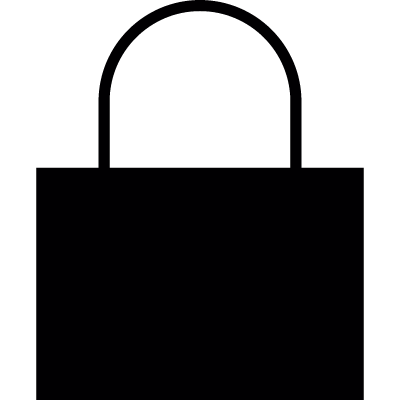 Black padlock vector logo