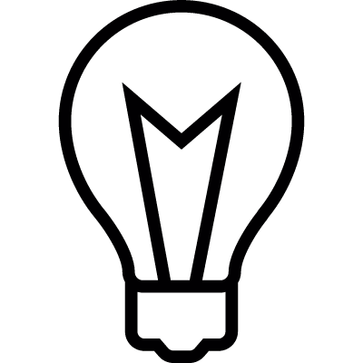 Bulb of light, IOS 7 interface symbol vector logo