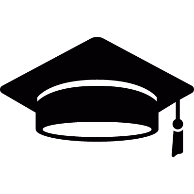 Graduation hat vector logo