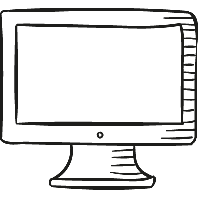 Big TV Monitor vector logo
