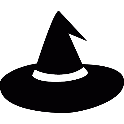 Hat for a typical Halloween witch vector logo