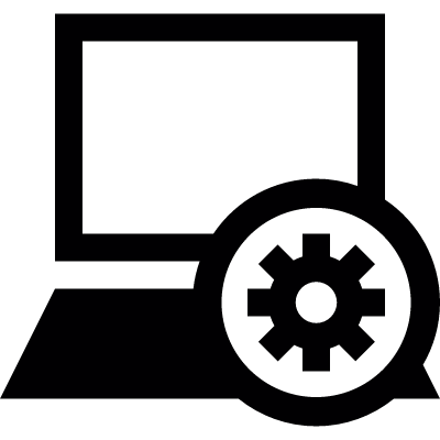 Computer settings vector logo
