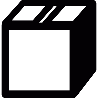Closed cardboard box vector logo