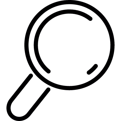 Thin Magnifier Glass vector logo