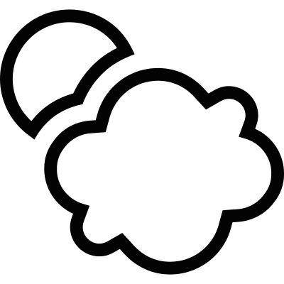 Sun behind cloud vector logo