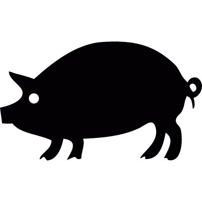 Pig silhouette vector logo