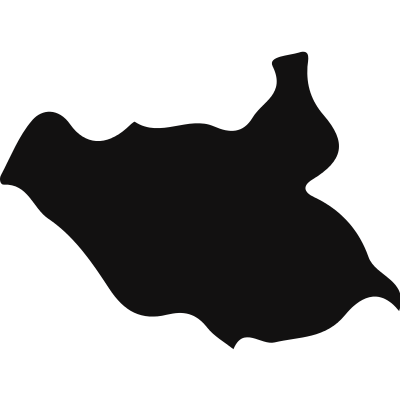 South Sudan country map silhouette vector logo
