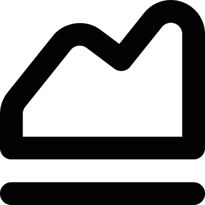 Chart area outline vector logo