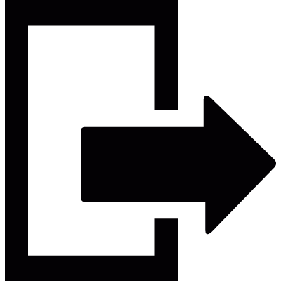 Emergency exit vector logo