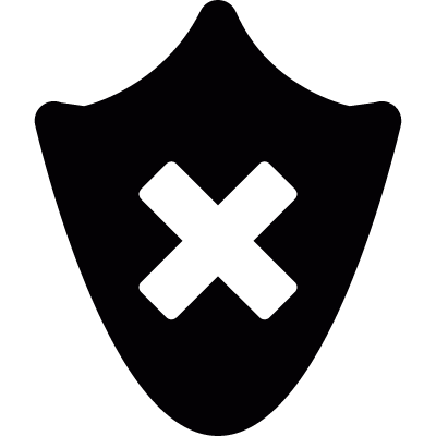 Delete shield vector logo