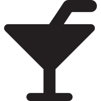 Cocktail with straw vector