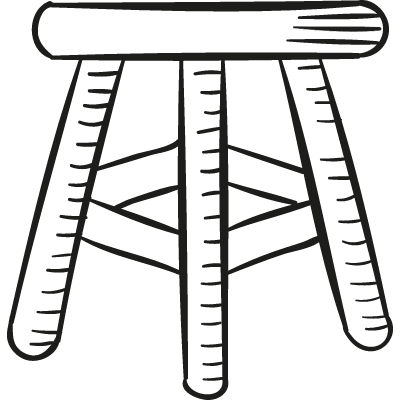 Wood Stool vector logo