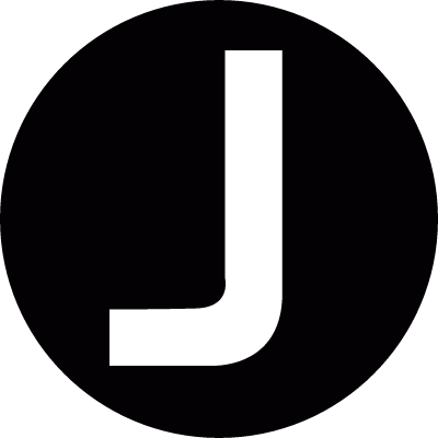 J capital letter in a circle vector logo