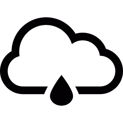Single Raindrop with Cloud vector logo