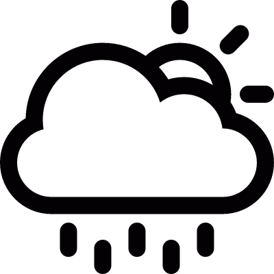 Sun and rain vector logo