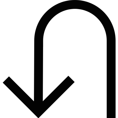 Turn arround arrow vector logo