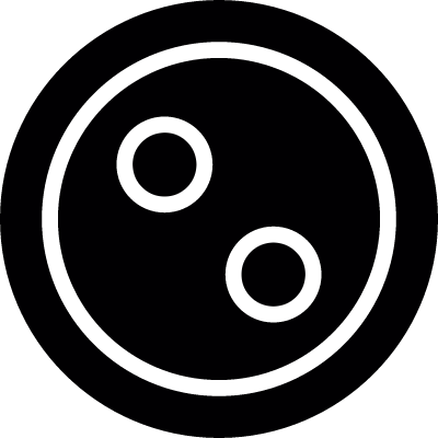 Two holes button vector logo