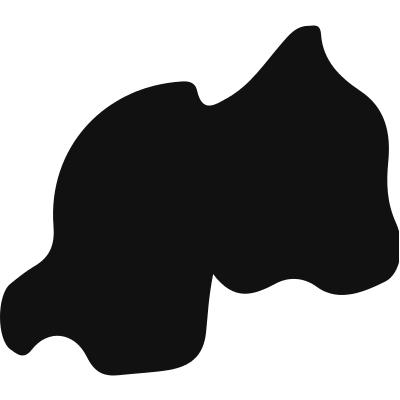 Rwanda country map silhouette vector logo