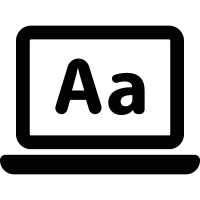 Letter A On Laptop Screen vector logo
