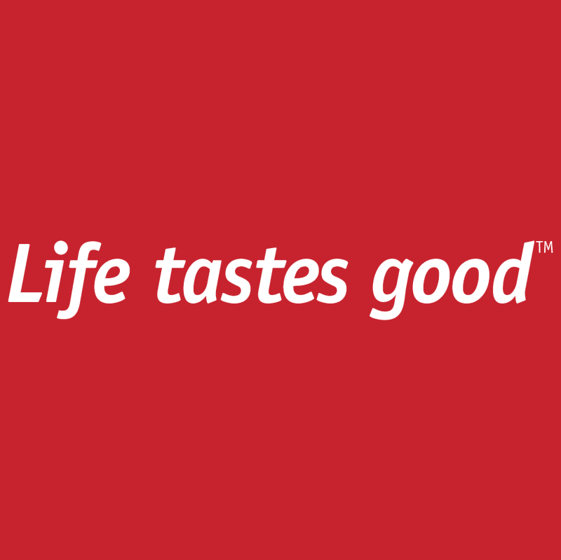 Life tastes good vector logo