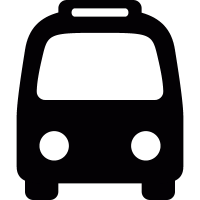 Bus front view vector