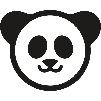 Chinese Panda bear vector logo