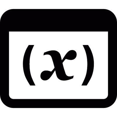 Variable symbol in window vector logo