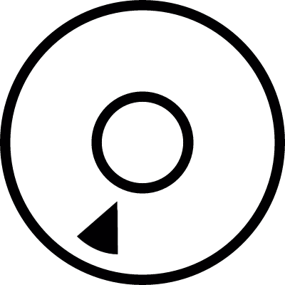 Compact disc silhouette vector logo