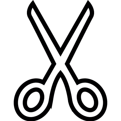 Scissors, IOS 7 interface symbol vector logo