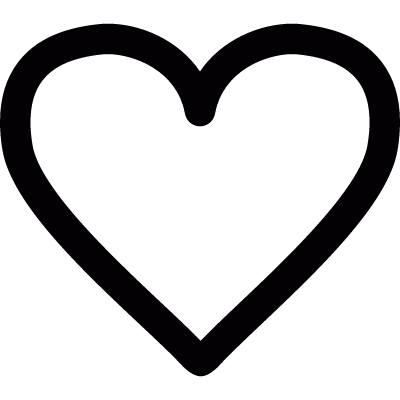 White heart vector logo