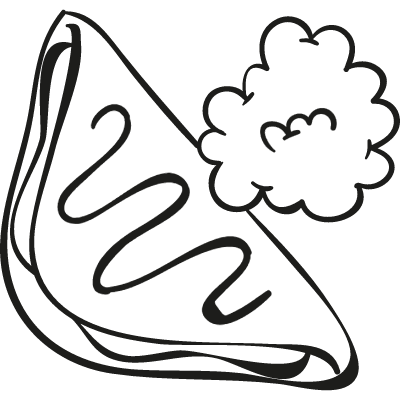 Crepe and cream vector logo