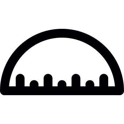Semicircle tool vector logo