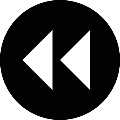 rewind circular button vector logo