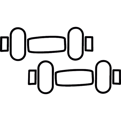Two Gym Dumbbells vector logo
