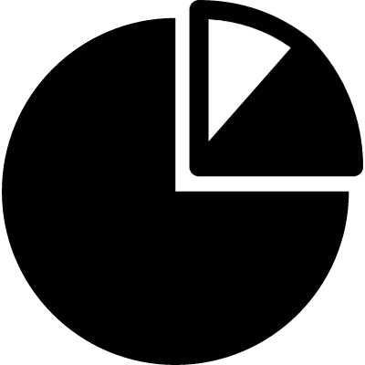 Circular pie graph vector logo