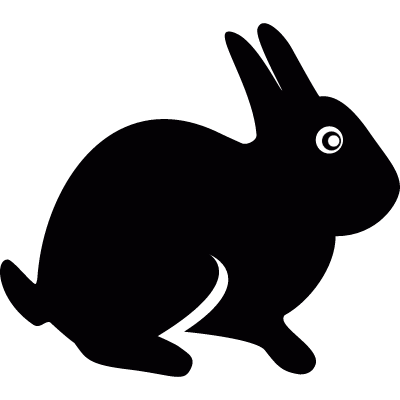 Easter rabbit vector logo