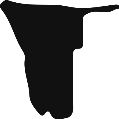 Namibia black country map shape vector logo