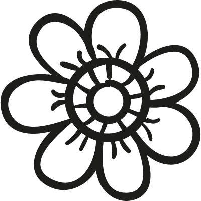 Daisy Flower vector logo
