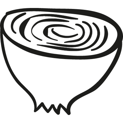 Half an Onion vector logo
