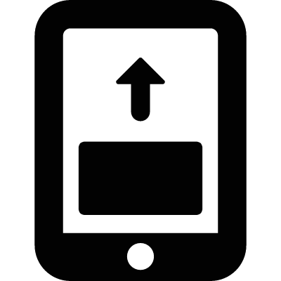 Smartphone and Up Arrow vector logo