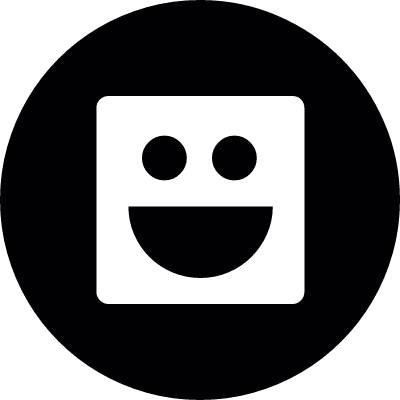 Smiley in a circle vector logo