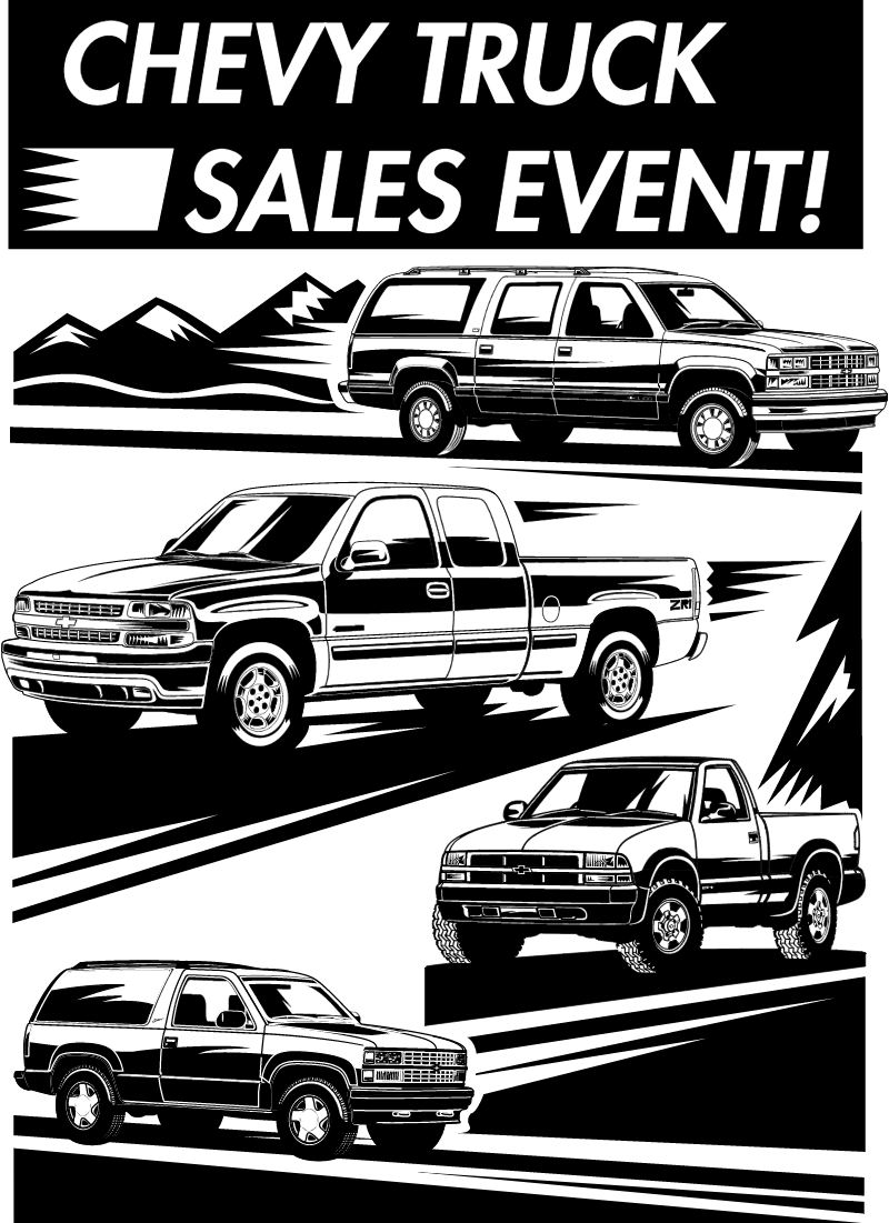 Chevrolet Truck Sales Event vector